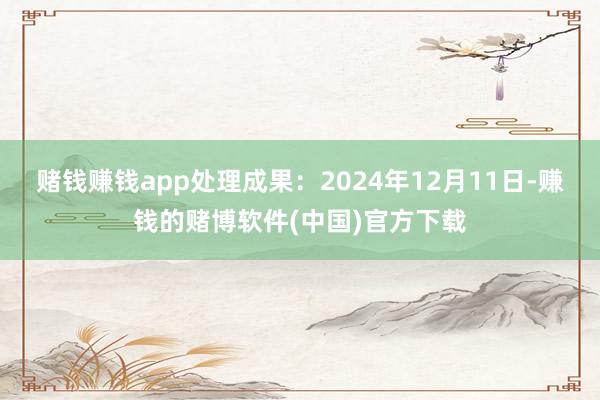 赌钱赚钱app处理成果：2024年12月11日-赚钱的赌博软件(中国)官方下载