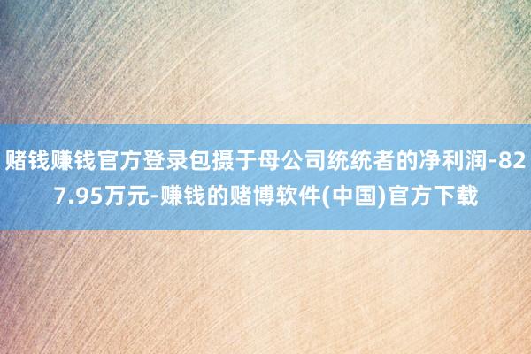 赌钱赚钱官方登录包摄于母公司统统者的净利润-827.95万元-赚钱的赌博软件(中国)官方下载