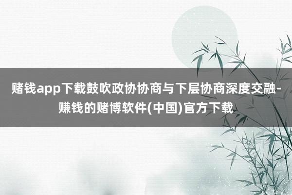 赌钱app下载鼓吹政协协商与下层协商深度交融-赚钱的赌博软件(中国)官方下载